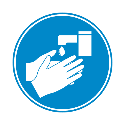 Simbol keselamatan kerja Tanda Cuci Tangan (Wash Hands)