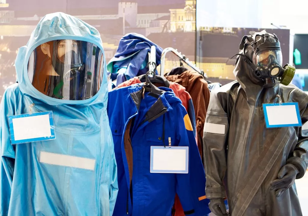 baju khusus Alat Keselamatan Kerja Industri Kimia