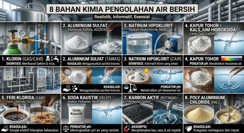 8 Bahan Kimia Pengolahan Air Bersih yang Perlu Diketahui