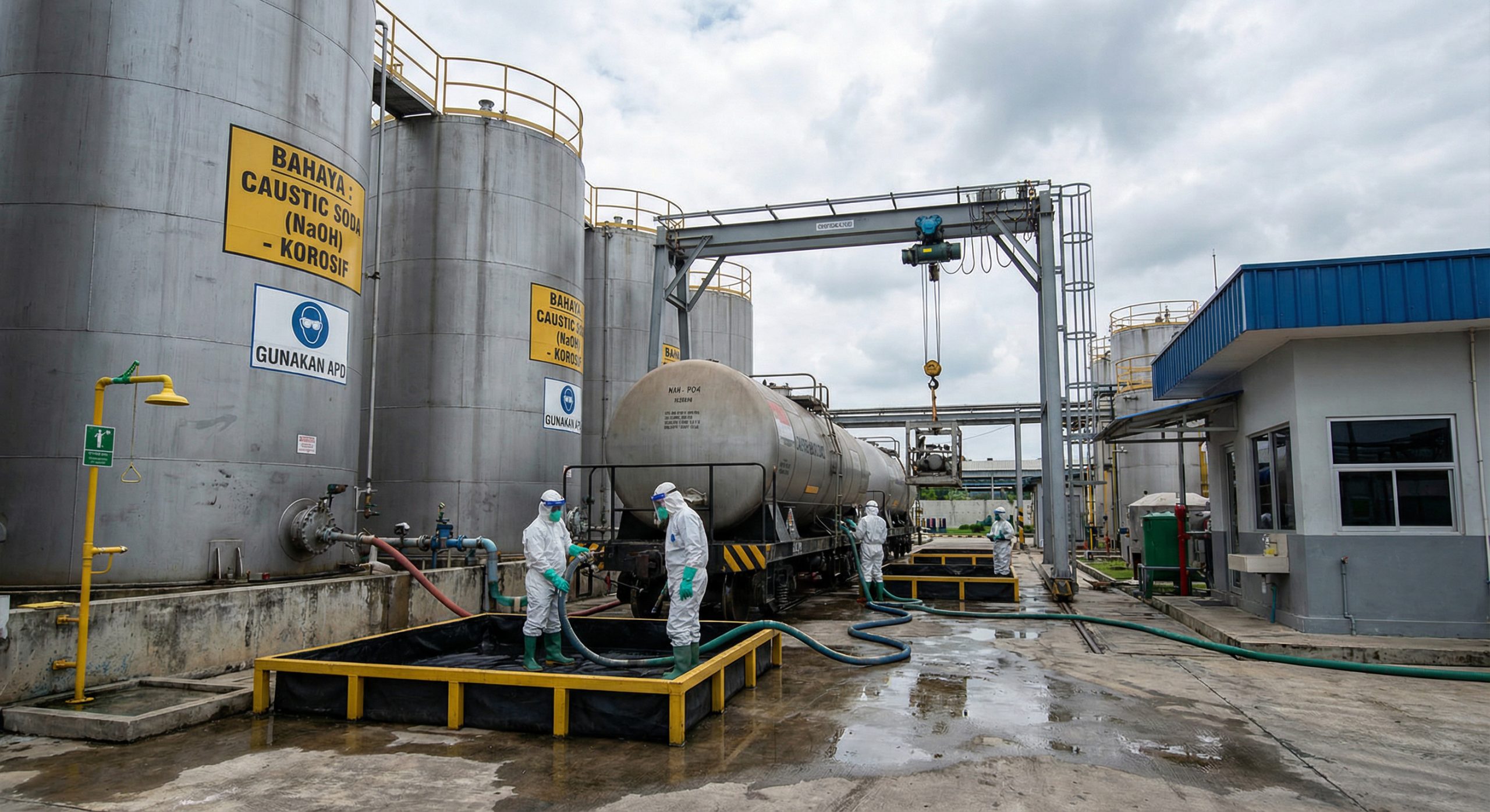 Prosedur Menyimpan Caustic Soda yang Aman PT ICSA