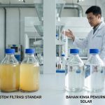 Perbandingan hasil penjernihan minyak solar menggunakan sistem filtrasi standar dan bahan kimia pemurni solar