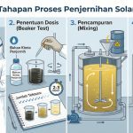 Tahapan tutorial proses penjernihan minyak solar menggunakan bahan kimia pemurni PT ICSA di lokasi site