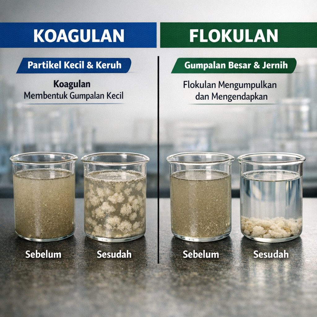 Perbedaan Koagulan dan Flokulan