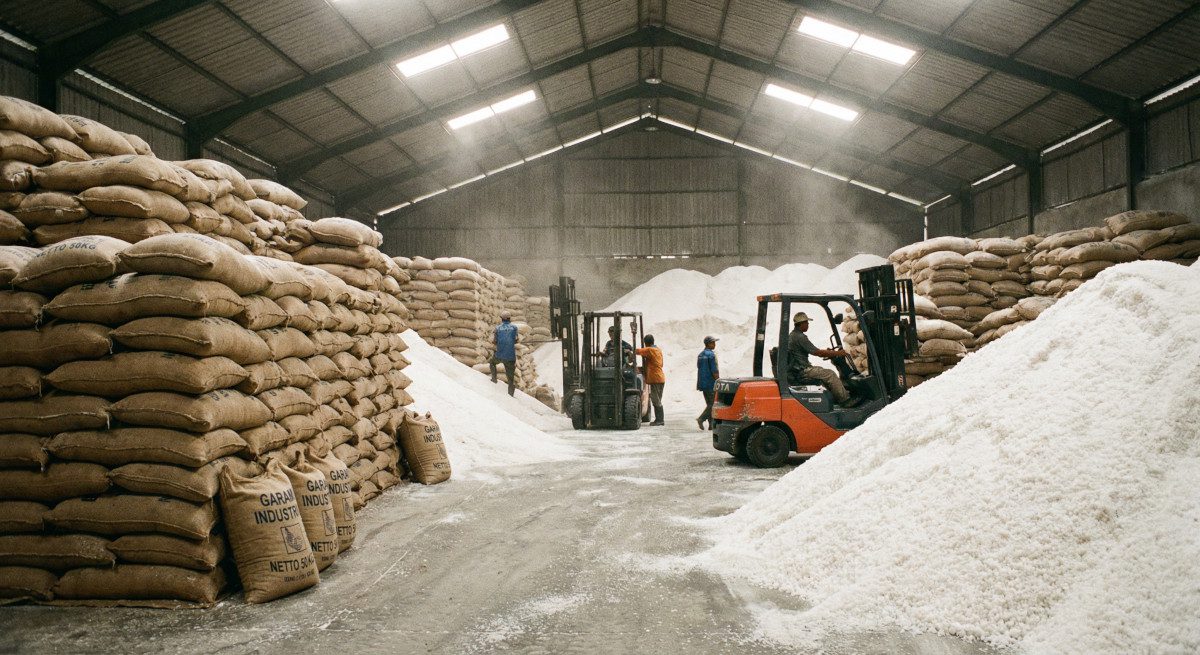 Stok Garam Industri di Gudang ICSA