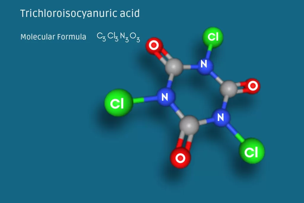 Struktur Kimia Trichloroisocyanuric Acid